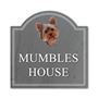 Picture of Personalised Yorkshire Terrier Dog House Number sign
