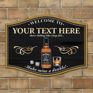 Picture of Whisky Home Bar Sign - Make mine a double