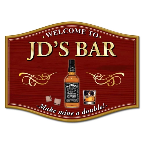 JAF Graphics. Whisky Home Bar Sign - Make mine a double