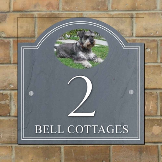 JAF Graphics. Pet Photo Personalised House Number Sign