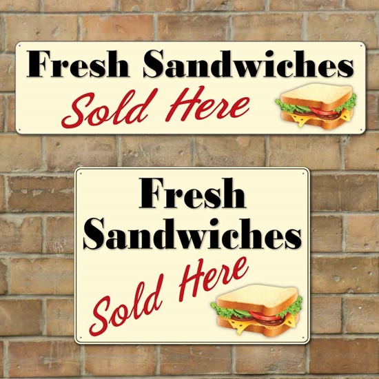 Picture of Fresh Sandwiches Sold Here Sign