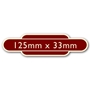 Picture of Classic Ivory Railway Totem Stickers 125mm x 33mm