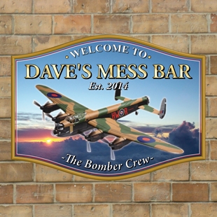 Picture of Lancaster Bomber Home Bar Sign