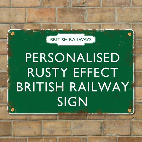 Picture of Rusty Effect British Railway Sign