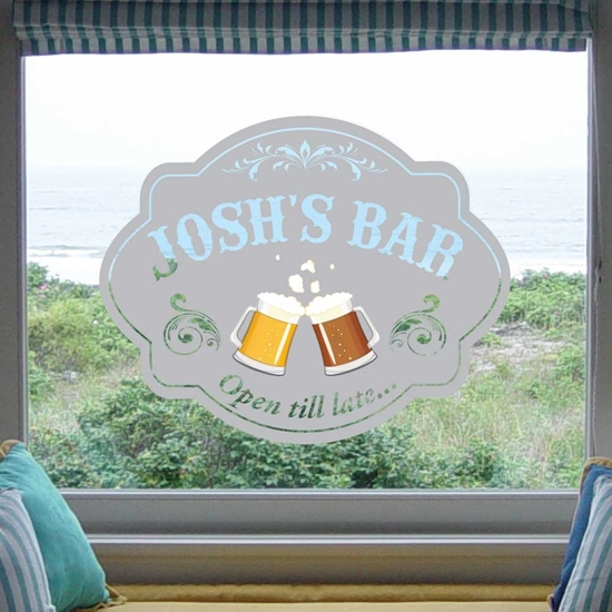 JAF Graphics. Oval Pub Window Sticker