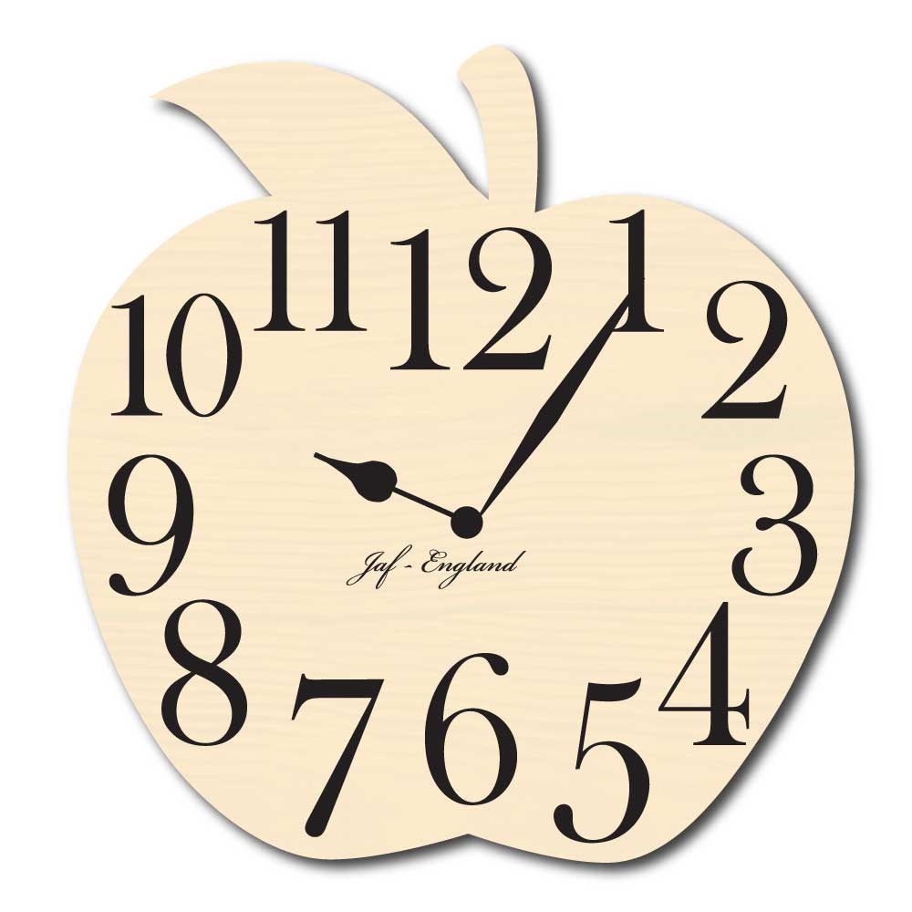 JAF Graphics. Cute Apple Shaped Clock