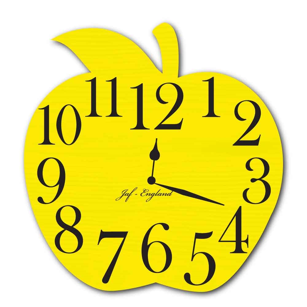 JAF Graphics. Cute Apple Shaped Clock