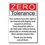 Picture of Zero Tolerance Workplace Signs - Pk 2