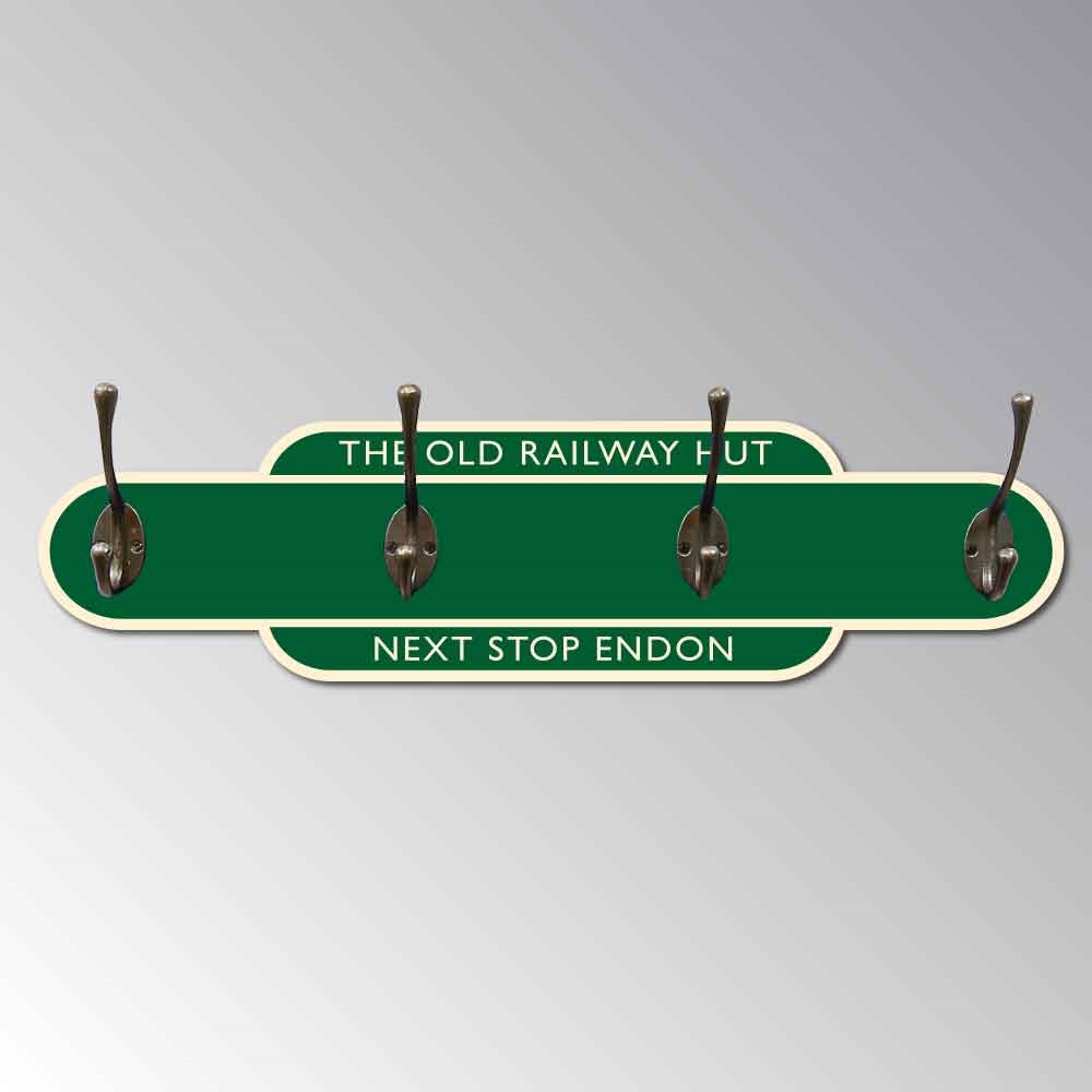 JAF Graphics. Classic Style Railway Station Totem Coat Hanger