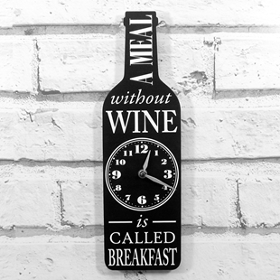 Picture of Wine Bottle Clock - A meal without wine...