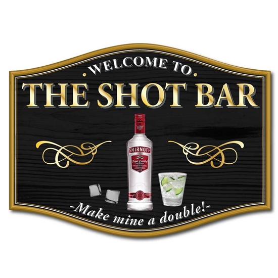 Picture of Vodka Home Bar Sign - Make mine a double