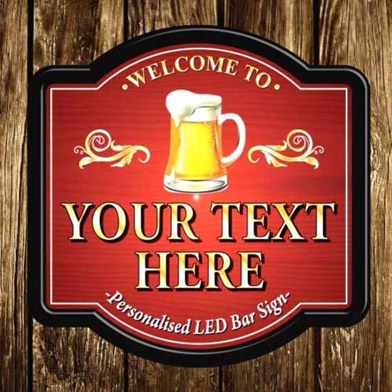 Picture of Illuminated LED Pub Sign with pint logo