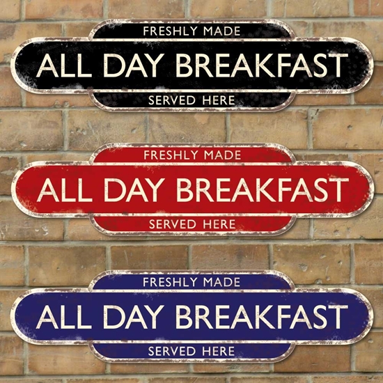 Picture of All Day Breakfast Rusty Style Advertising Sign