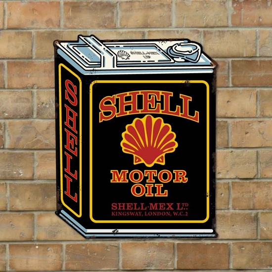 Picture of Shell Oil Can, Vintage Garage Sign