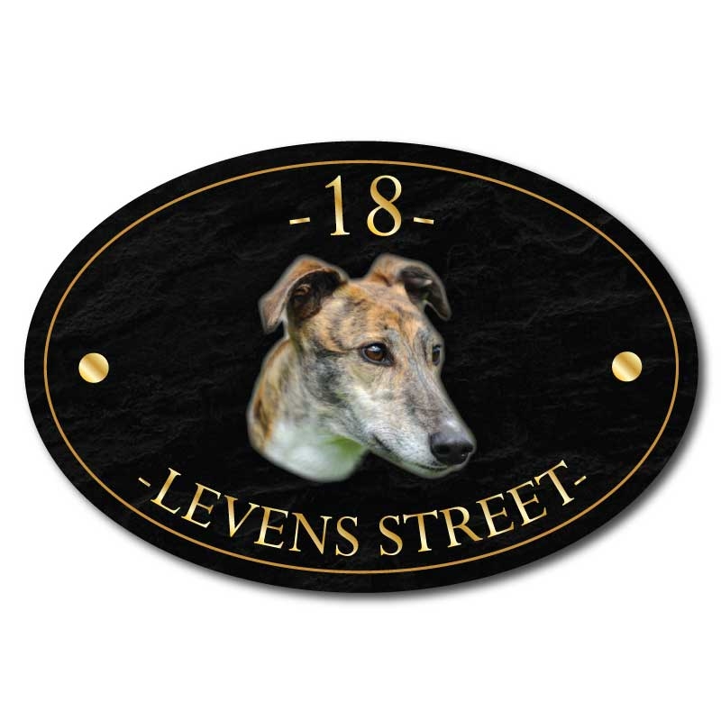 JAF Graphics Oval Personalised Dog House Name Plaque jaf-graphics-oval-personalised-dog-house-name-plaque