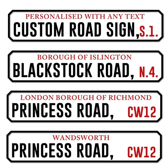 Picture of Personalised Old Style London Street Custom Road Sign