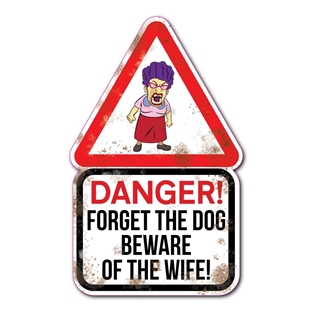 Picture of BEWARE OF THE WIFE SIGN