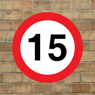 Picture of 15 mph Speed Sign