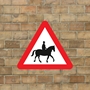 Picture of Horse Triangle Warning Sign