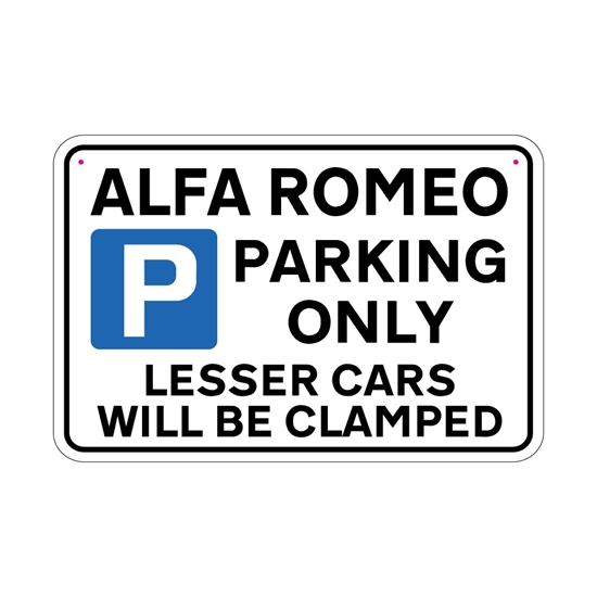 Picture of ALFA ROMEO Joke Parking sign