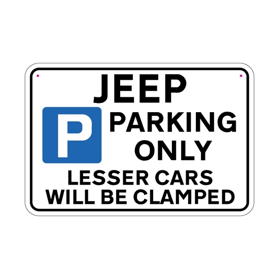 Picture of JEEP Joke Parking sign