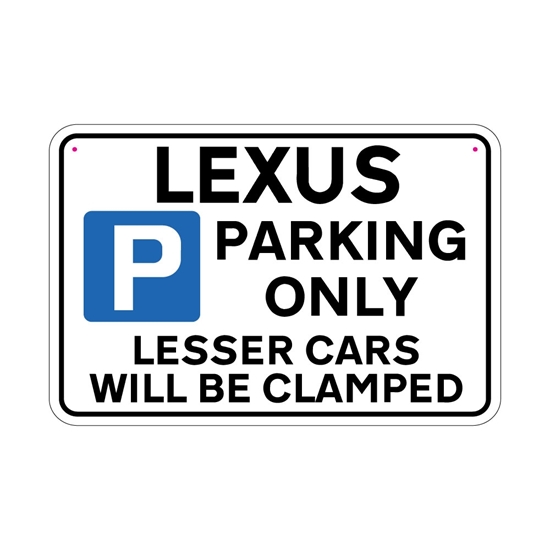 Asscher Design Cars and Signage Lexus Parking Only Sign Great Britain 