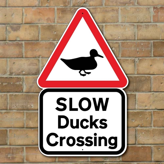 Picture of Slow Ducks Crossing Sign