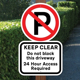 Picture of DRIVEWAY KEEP CLEAR SIGN