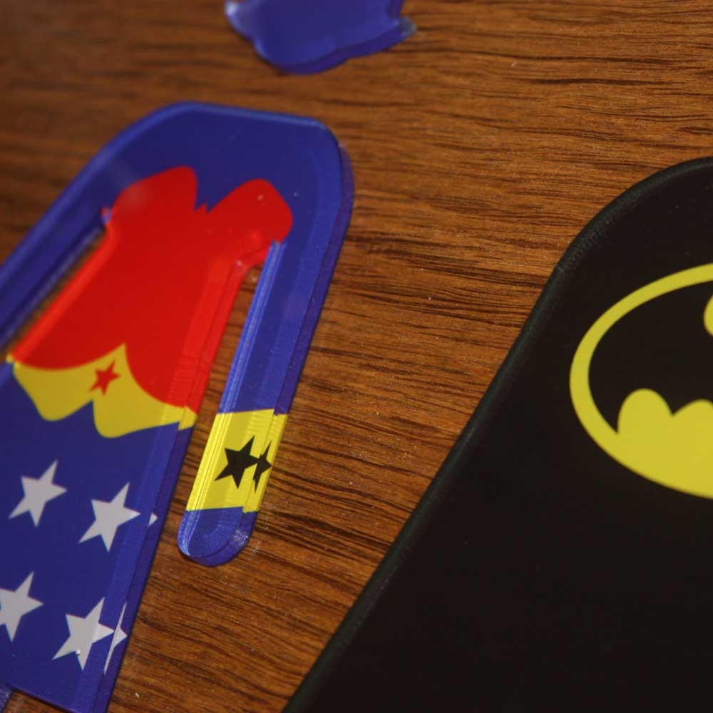 JAF Graphics. Batman & Wonder Woman Toilet signs