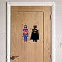 Picture of Batman & Wonder Woman Toilet signs
