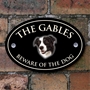 Picture of Collie Dog Oval Personalised House Plaque