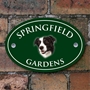 Picture of Collie Dog Oval Personalised House Plaque