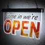 Picture of LED Open Sign, Flame Effect Text