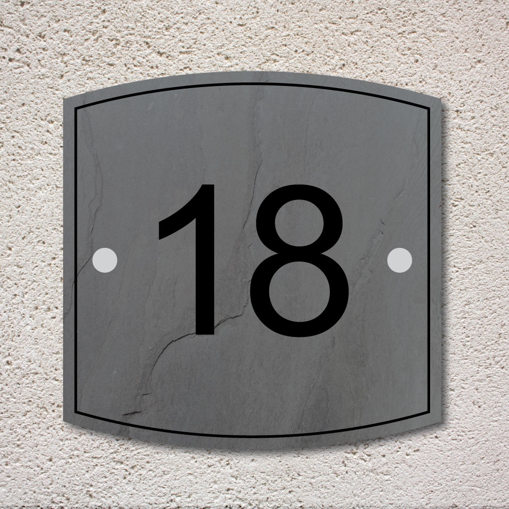 JAF Graphics. Slate Effect Modern House Sign
