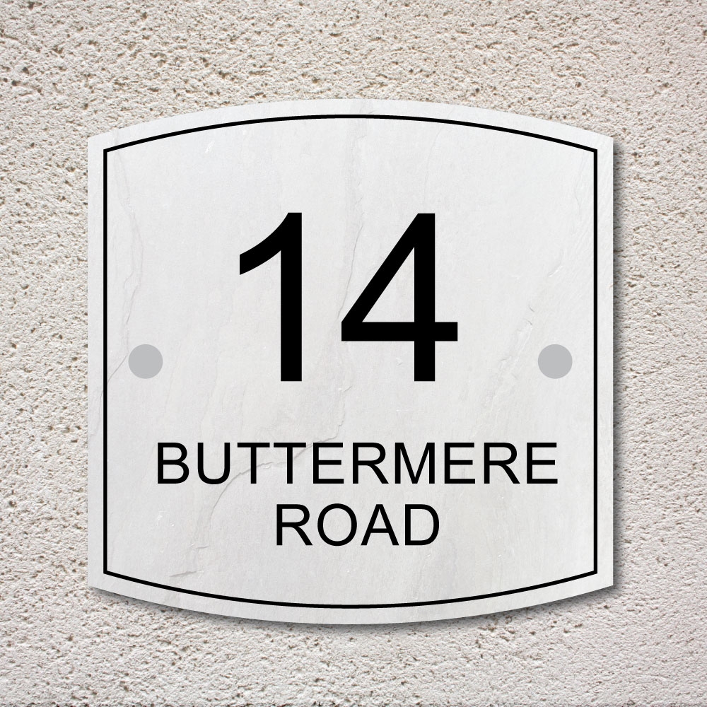 JAF Graphics. Slate Effect Modern House Sign