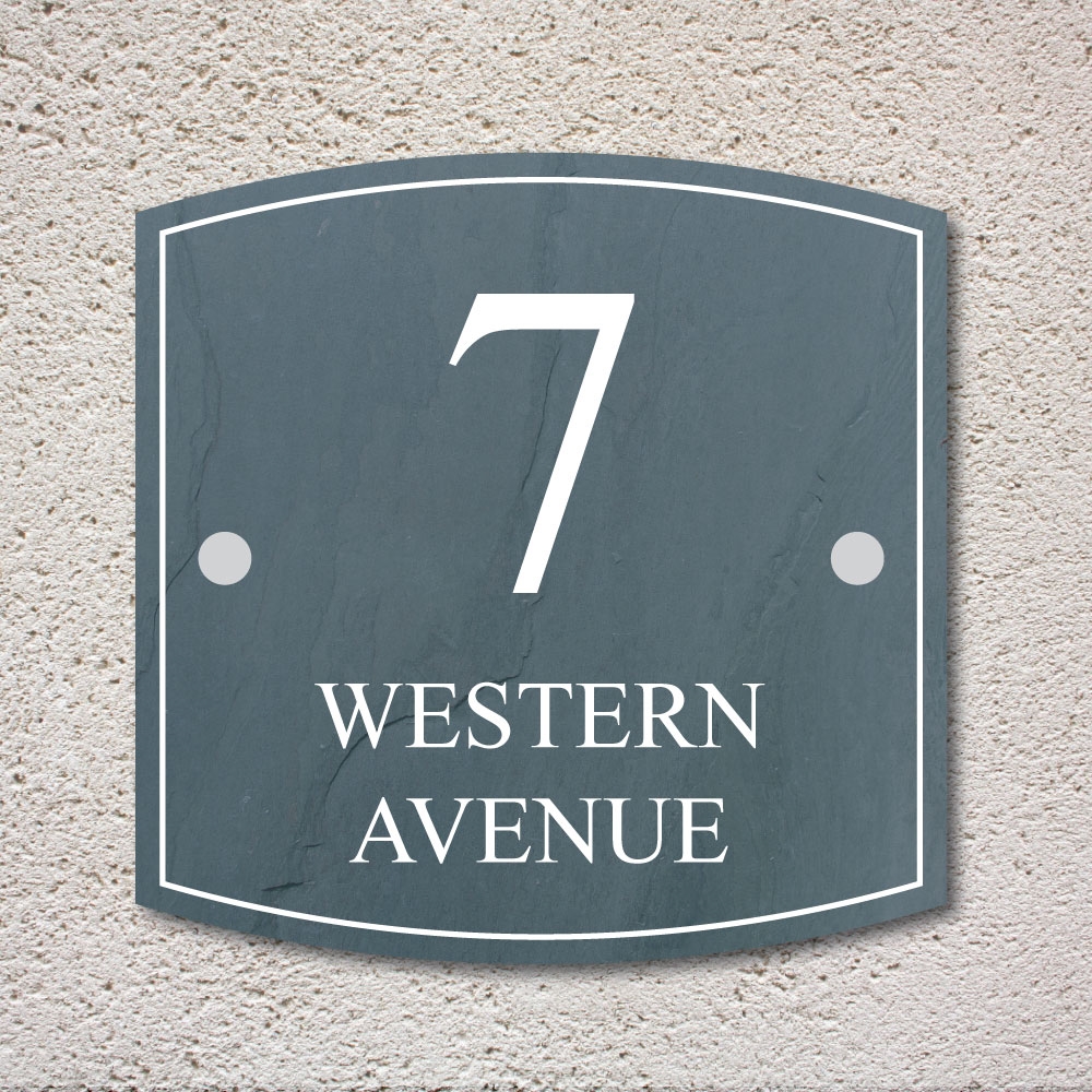 JAF Graphics. Slate Effect Modern House Sign