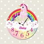 Picture of Cute Unicorn Personalised Girls Bedroom Clock