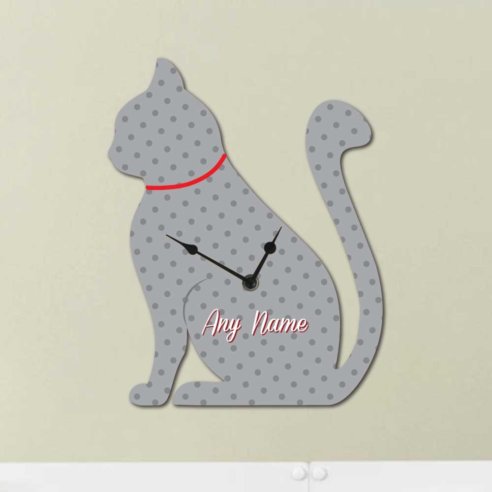 JAF Graphics. Personalised Cat Clock