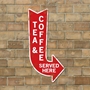 Picture of Tea & Coffee Served Here Arrow Sign