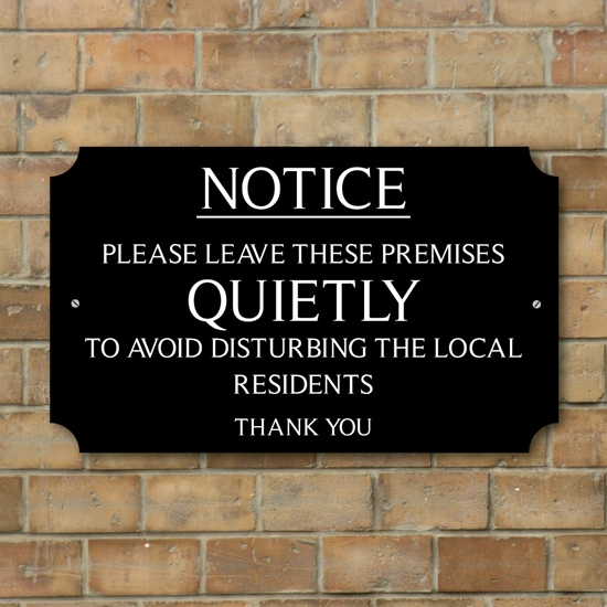 Picture of Pub Bar Restaurant Keep Quiet Sign