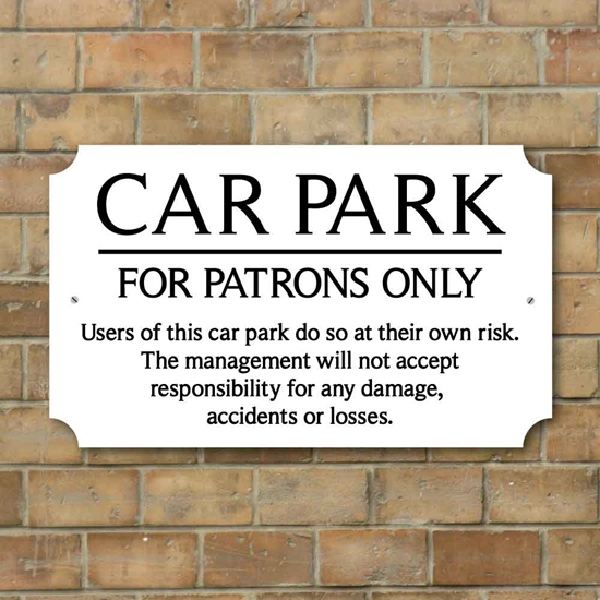 Pub Car Park Sign BAR RESTAURANT CAFE Parking robuste Outdoor Hôtel Parking Sign