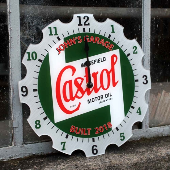 Picture of Personalised Garage Clock Castrol