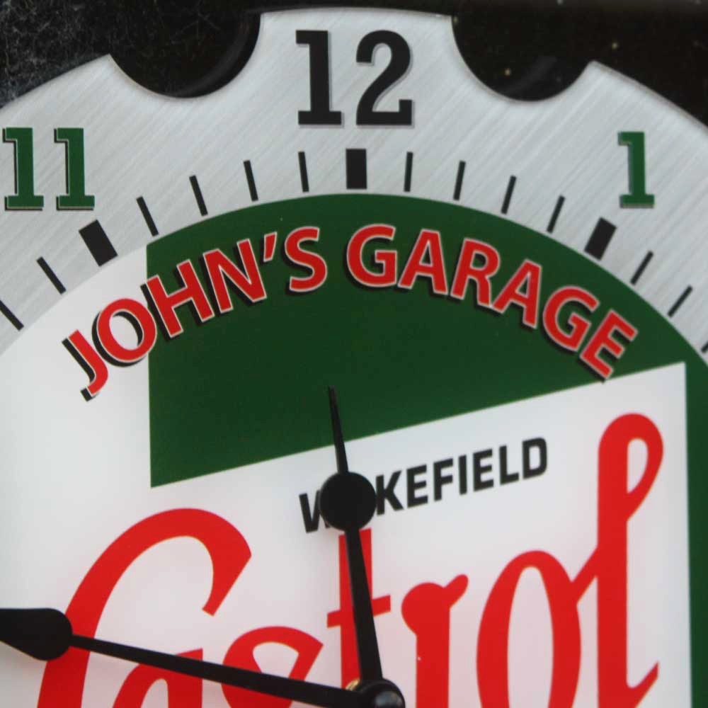 JAF Graphics. Personalised Garage Clock Castrol