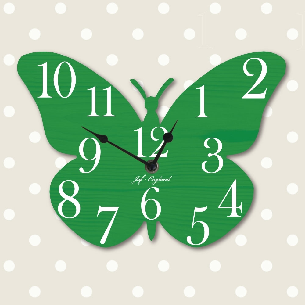 JAF Graphics. Vintage Butterfly Clock