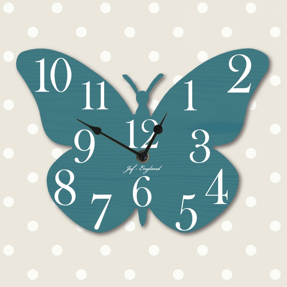 JAF Graphics. Vintage Butterfly Clock