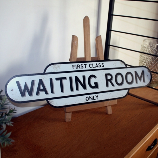First Class Train Station Sign Upto HUGE 4ft Vintage Style WAITING ROOM Sign 