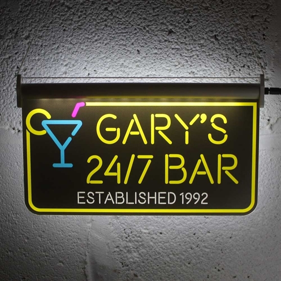 JAF Graphics. Personalised Light up Bar Sign