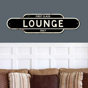 Picture of Vintage Style LOUNGE Sign - First Class Only