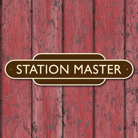 Picture of STATION MASTER Sign Railway Totem