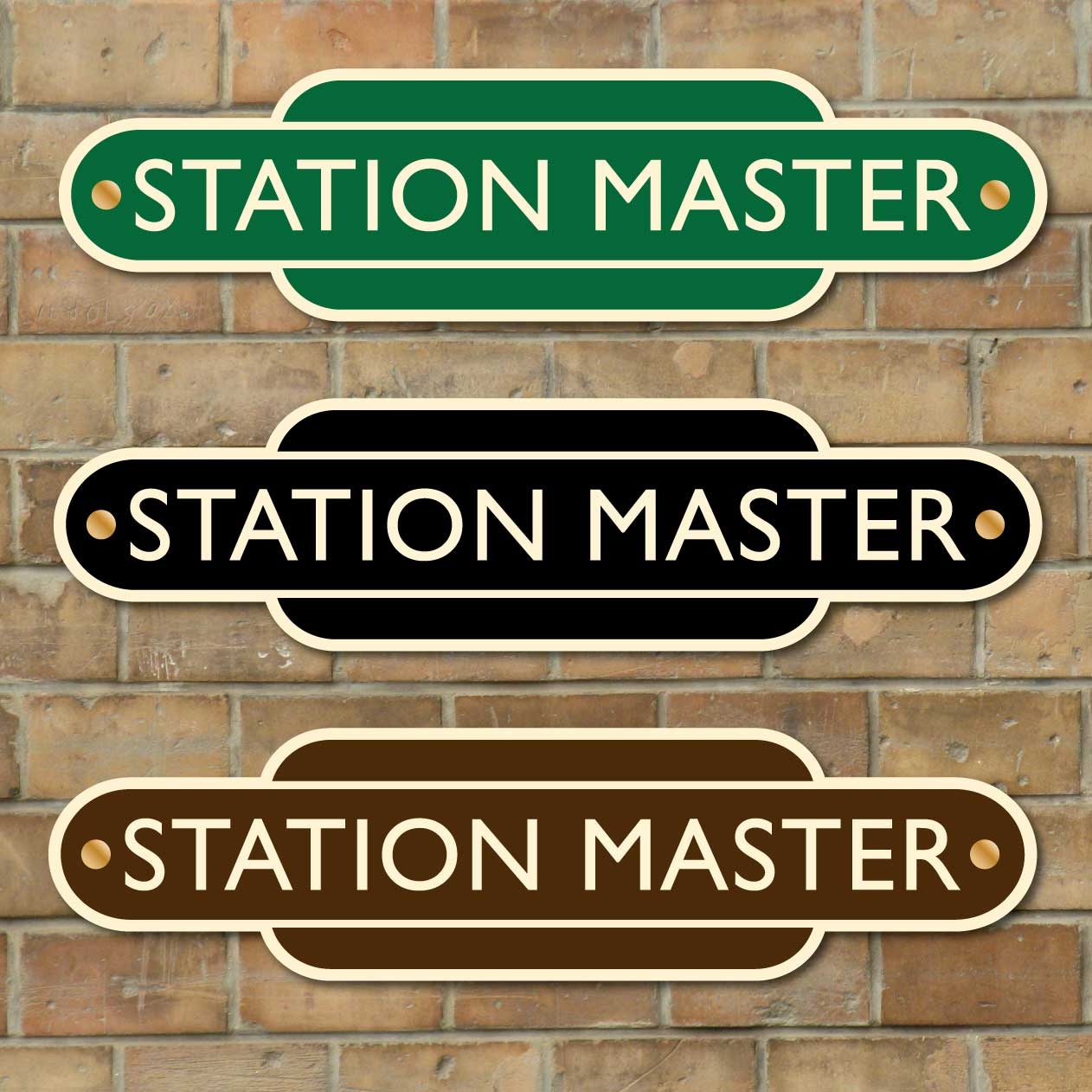 JAF Graphics. STATION MASTER Sign Railway Totem